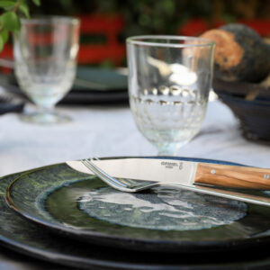 Set of 4 Facette Olive Wood table knives
